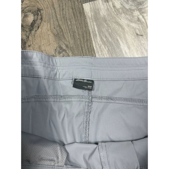 Eddie Bauer Guide Pro Capri Pants Womens 18W Gray Outdoor Water Repellant - Picture 3 of 7